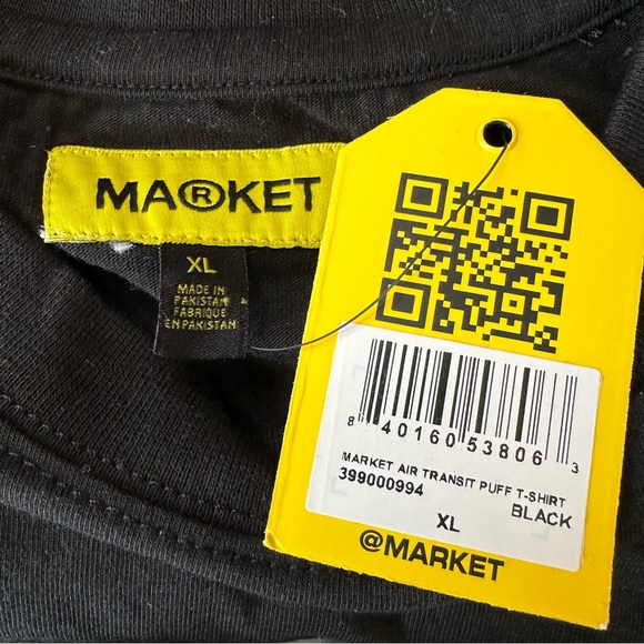 NWT Market Air Puff Transit Logo Graphic T-Shirt in Black Men’s XL - Picture 7 of 7